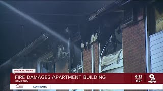 Fire damages Hamilton apartment complex for the second time [upl. by Possing]