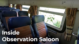 Inside First Class Observation Saloon OFV of 1008 Badulla Colombo Express Train in Sri Lanka Railway [upl. by Farro]