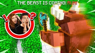 ESCAPE THE EVIL BEAST WITH PRESTONPLAYZ IN MINECRAFT [upl. by Saenihp]