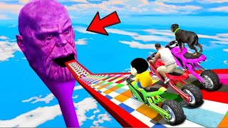 SHINCHAN AND FRANKLIN TRIED THE THANOS MEGA RAMP PARKOUR CHALLENGE GTA 5 [upl. by Omrelliug387]