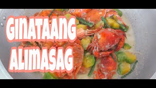 GINATAANG ALIMASAG masarap na panghaliang ulamGinataang Alimasag Recipekabayan kitchens channel [upl. by Airalednac]