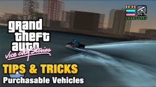 GTA Vice City Stories  Tips amp Tricks  Purchasable Vehicles [upl. by Haddad]