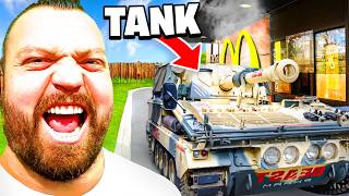 Taking my TANK To McDonald’s  DriveThru STAFF LOSE IT [upl. by Emilie]