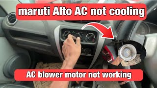 maruti alto AC not working and AC blower not working [upl. by Ahsiemal]