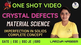 Type of Crystal Defects  one shot video  Material Science  Imperfection in solids  Lamiya Naseem [upl. by Abocaj]