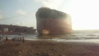 Oil Tanker at Gadani Ship Breaking Port [upl. by Willett991]