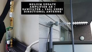 Helium Update Amplifier AB  sawfilter  yagi 23dbi directionel antenne [upl. by Radmilla902]