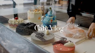 CAFEBAKERY VLOG Vo8  Snow Day Making Custom Cakes  Cake Coffee Shop Daily Routine  多伦多蛋糕店日常 [upl. by Aninahs]