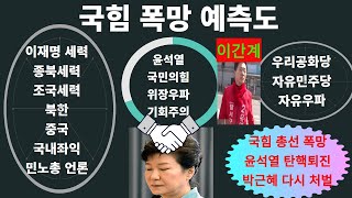 국힘 총선 폭망 예측도유영하에 눈먼 박근혜 독선 윤석열 강남 좌파 한동훈 보수궤멸화 시킨다 [upl. by Survance]