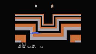 Starshot 1983 by Matthias M Giwer — Atari 8bit — Gameplay Warning flashing image [upl. by Nodnahs]