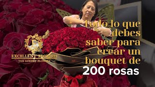 200 rosas y papel coreano  Lo que necesitas saber para crear un ramo [upl. by Janina]