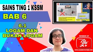 Sains T1  Bab 6  61 Logam dan Bukan Logam [upl. by Emmery]