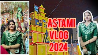 दुर्गा अष्टमी ASTAMI VLOG 2024BUXAR GOLAMBAR PANDALanumishra navratr2024 [upl. by Aitsirt]