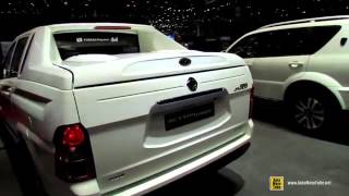 2014 Ssang Yong Actyon Sports 4WD Exterior and Interior Walkaround 2014 Geneva Motor Show [upl. by Elinore]