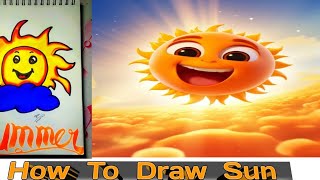 Sun Drawing 🌞🌞  New Sun Drawing Video  sun Painting [upl. by Nailluj]