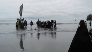 Paddle to Quinault Tribal Canoe Arrival [upl. by Niwroc]