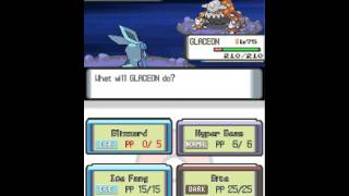 Eng Pokémon Diamond Glaceon vs Heatran  Weakness means nothing [upl. by Havstad799]