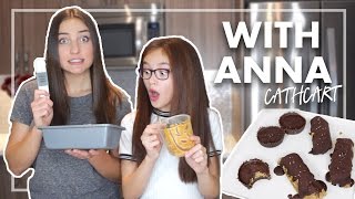 Vegan Snickers Bar amp Peanut Butter Cups ft Anna Cathcart COOKINGWITHJAC [upl. by Damales663]