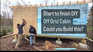 DETAILED VIDEO OF HOW WE BUILT OUR OFF GRID CABIN  12x20 AFFORDABLE CABIN  30 ACRES FOR 35k [upl. by Yuh]