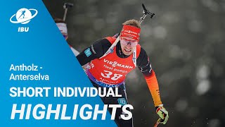 World Cup 2324 AntholzAnterselva Men Short Individual Highlights [upl. by Wallie]