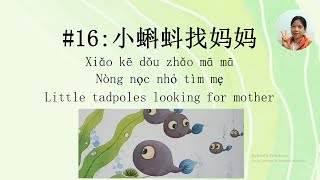 16 Chinese short story 小蝌蚪找妈妈Xiǎo kē dǒu zhǎo mā māNòng nọc tìm mẹTadpoles looking for mother [upl. by Seessel]