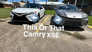 COMPARISON 2020 Camry XSE vs 2025 Camry XSE hybrid camry toyota [upl. by Marwin]