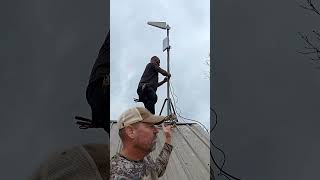 Installing Rooftop Cellular Signal booster antenna surecall [upl. by Arri]