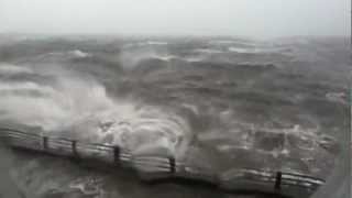 Hurricane Sandy Storm Footage Union Beach NJ [upl. by Pesek]