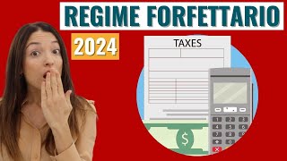 REGIME FORFETTARIO 2024 tasse partita iva con esempi [upl. by Samara]