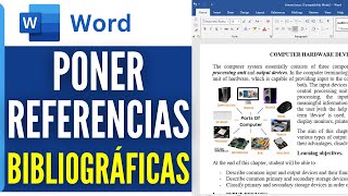 Como Poner En Word Referencias Bibliográficas 2024 [upl. by Trenna944]