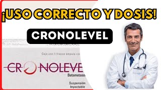 💊 CRONOLEVEL DOSIS 🤷‍♂️para que SIRVE y COMO tomar Efectos Secundarios [upl. by Aldo]