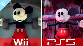 Epic Mickey  Nintendo Wii Original vs PS5 Remake Rebrushed  Side by Side [upl. by Zahavi]