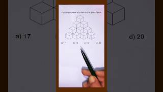 number of cubes in rhe given figures  counting figures reasoning shorts maths countingfigures [upl. by Hterrag]