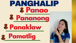 Mga PANGHALIP KAHULUGAN MGA HALIMBAWA Panao Pananong Panaklaw Pamatlig TheQsAcademy [upl. by Hetti]