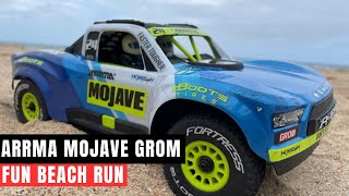 Arrma Mojave Grom Hits the Beach 🚗🌊  No Seagulls Harmed 😄 arrma arrmamojave rccar [upl. by Sikko]