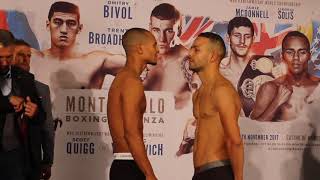 EUUUUUUBANK  HARLEM EUBANK v ABOUBEKER BECHELAGHEM  OFFICIAL WEIGHIN FROM MONACO [upl. by Htrowslle]