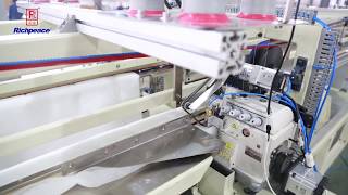 FourSide Overlock sewing machine full automatic bedding line [upl. by Enneire]