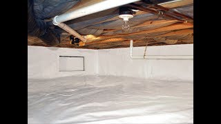 The CleanSpace Encapsulation System for a wet crawl space in Indiana [upl. by Gibbons713]