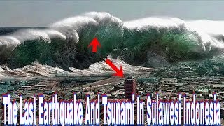 The Seconds Of The Earthquake And Tsunami In Palu West Sulawesi Indonesia [upl. by Emaj]