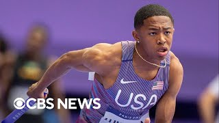 16yearold sprinter Quincy Wilson becomes youngest male US track Olympian ever [upl. by Hayikat650]