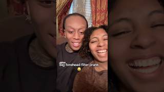 Big forehead filter prank 😂 shortsviral funnyshorts couple [upl. by Hcnarb]