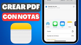 Cómo Crear un PDF en iPhone con Notas Fácilmente [upl. by Joashus]