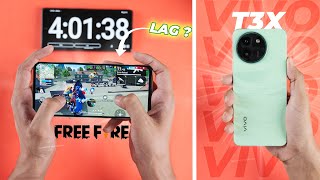 Vivo T3x 5g Freefire Gaming Test 🔥  Gaming Performance Test  Battery Drain Test [upl. by Ardnasac]