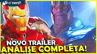 NOVO TRAILER VINGADORES ULTIMATO  ANÁLISE COMPLETA QUADRO A QUADRO [upl. by Zebulon376]