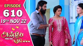 Anbe Vaa Serial  Episode 610  19th Nov 2022  Virat  Delna Davis  Saregama TV Shows Tamil [upl. by Gunzburg]