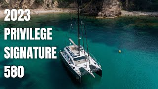 2023 Privilege Signature 580 Catamaran  Boating Journey [upl. by Ehsom586]