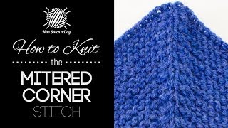 How to Knit the Garter Mitered Corner Stitch [upl. by Mohkos]