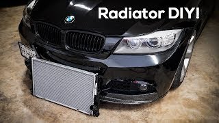 BMW 3 Series Radiator Replacement [upl. by Dnalwor725]