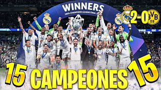 REAL MADRID CAMPEON DE LA CHAMPIONS 2024 🏆 LA 15 YA ES DEL REAL MADRID [upl. by Priebe576]