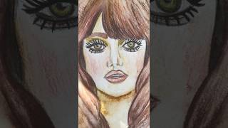 Ella Purnell Drawing portrait painting painting artist watercolor watercolorpencils art [upl. by Celtic]